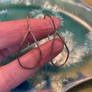 Silver Possibly Sterling (But Not Sure) Wire Handmade Earrings